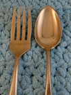 Vintage Dirigold Dirilyte Goldware Regal Serving Fork   Spoon Silverware