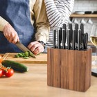 Acacia Wood Universal Knife Block 15 Slots Kitchen Countertop Storage Holder