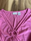 2000s Vintage Fashion Bug V Neck Top With Ring Detail