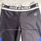Rebel Athletic Black Blue Mesh Rhinestone Capri Cheer Athletics Practice Wear Yl