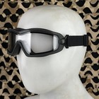 New Asg Protective Airsoft Goggles - Black W  Clear Lens  17009 