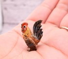 Original   Beautiful Antique Austrian Vienna Cold Painted Bronze Of Tiny Rooster