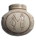 Vintage Disney Treasure Craft Pocahontas John Smith Ceramic Cookie Jar Perfect