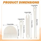7 Pcs Wood Hand Loom Stick Set Weaving Kit Craft Loom Tools Set