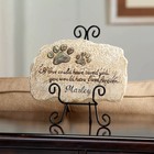 Pet Cat Dog Memorial Paw Print Stone Personalized Garden Beloved Departed Grave