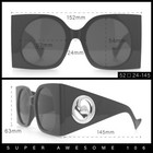 Womens Opulent Golden Era Oversized Bold Squared Thick Temple Fashion Sunglasses