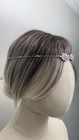 Silver Crystal Floral Head Chain Bridal Forehead Chain Rhinestone Hair Jewelry