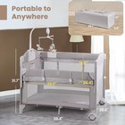 Baby Bassinets Bedside Sleeper  4 In 1 Portable Bedside Crib W mattress  Diaper