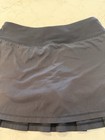 Ivivva By Lululemon Girls Skort Size 10 Set The Pace Black Pleated Tennis Skirt