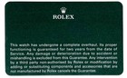 Rolex Datejust 79174 Green International 2-year Service Warranty Certificate