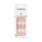 Kiss Impress Press-on Manicure Fake Nails  Hokey Pokey - Nude Pink Flower Design