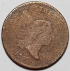 1797 Liberty Cap Half Cent - 1 Over 1 - Plain Edge - Us 1 2c Copper Coin