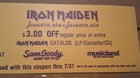 Rare Iron Maiden 1988 Wdha Bumper Sticker 7th Son Seventh Son 1o5 5 July 8 88 Nj
