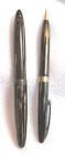 Vtg 1940s Sheaffer Lifetime Triumph 1000 Pen   400 Pencil Set Brown Striated 14k