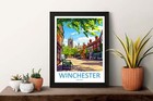 Winchester Travel Print Wall Art Winchester Wall Hanging Home D  cor Winchester G
