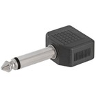 6 35mm To 2x3 5mm Converter Stereo mono Audio Splitter 1 4  Headphone Adapter