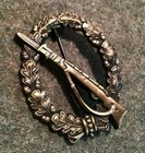German Wwii Infantry Assault Badge In Bronze  1957 Bundesrepublik Pattern