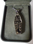 Chisel Coffin Casket Skeleton Pendant Necklace W  Case Morbid Punk Goth Death
