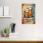 Vintage Beer Stein Print Aesthetic Room Tin Metal Signs Home D  cor 8x12