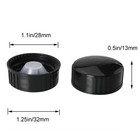 12pcs Phenolic Resin Cover 28mm Black Poly Seal Screw Caps For Daily Chemical   