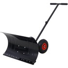 29  Blade 10  Wheels Snow Shovel With Wheels Snow Pusher Cushioned Handle Snow