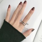 925 Sterling Silver Overlapping Ball Ring Adjustable Women Wedding Jewelry