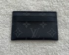 Louis Vuitton Lv Monogram Eclipse Double Card Case - Black - Lv Men s Wallet
