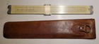Pickett   Eckel Model 1010t Vintage Slide Rule Scale In Saddle Leather Pouch