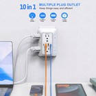Wall Mount Surge Protector 6 Ac Outlets 4 Usb Charging Ports Usb-c Multi Power S