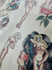 Bob Roberts Pin Up Girls By Sailor Jerry Traditional Vintage Tattoo Flash Sheet