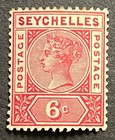 Travelstamps  Seychelles Stamps Sg 29 6c Carmine Mint Original Gum Hinged Mogh