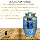 Blue Cremation Urn For Adult Ashes - Heart Design Memorial Urn With Lid