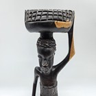 Ironwood African Woman Hand Carved Statue Tribal Folk Art Figure Wood 2 Tone 10 