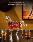 Birthday Gifts For Men Dad  Horse Whiskey Decanter Set With 2 Cowboy Glasses