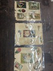 Antique Victorian Trade Card Scrapbook Lot 1800s Advertising Ephemera 