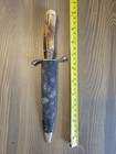 Wwi Wwii Stag Handle German Austria Boot Knife By Crown Cutlery Austria