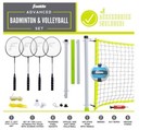 Franklin Sports Volleyball And Badminton Combo Set - Portable
