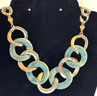 Nwt Vintage 1980 s Monet Signed Necklace Nwt Goldstone  Unique Gift Idea     