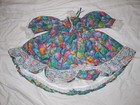 Vintage Girls Sheer Dress Ruffles With Lace Pageant Party Frilly Toddler 