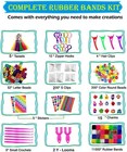 12080  Loom Bands Bracelet Kit Latex Free Diy Craft Set W  Case   Charms