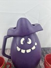 Pillsbury Funny Face Drink Mix Pitcher    6 Cups Goofy Grape  1969-70 Vintage