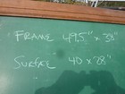 Early 20th Century Schoolhouse Slate Chalkboard Framed Oak Molding 49 5  X 38 