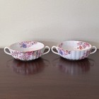 Copeland Spode Chelsea Garden Soup Bowl Pair With Handles No Under Plates