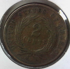1865 Two Cent Piece Circulated Year Or Type Coin