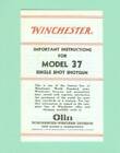 Winchester Model 37 Owners Manual Reproduction