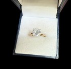 14k Yellow Gold Clear Stone  Solitaire Ring Size 5 5