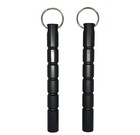 8188 - Set Of 2 Kubaton Key Ring Flat Black  86 