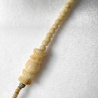 Old Organic Hand Carved Leaf Vintage Necklace 22  Beaded Antique