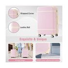 Merax 4pc With Tsa Lock Abs Suitcase Hardshell Luggage  Light Pink  4-piece Set