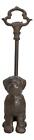 Rustic Cast Iron Scottish Terrier Puppy Dog Door Stop Or Porter With Long Handle